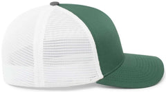 Pacific Headwear P401 Fusion Trucker Cap - Dark Green White Dark Green