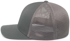 Pacific Headwear P401 Fusion Trucker Cap - Graphite