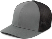 Pacific Headwear P401 Fusion Trucker Cap - Graphite Black Graphite - Dark Gray Black / 6 1/2’’ 7’’