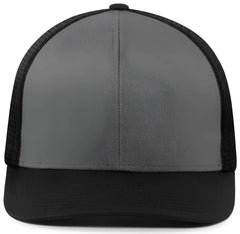Pacific Headwear P401 Fusion Trucker Cap - Graphite Black Black