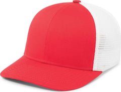Pacific Headwear P401 Fusion Trucker Cap - Red White Red - Red White / 6 1/2’’ 7’’