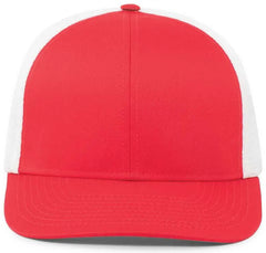 Pacific Headwear P401 Fusion Trucker Cap - Red White Red