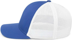 Pacific Headwear P401 Fusion Trucker Cap - Royal White Royal