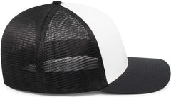 Pacific Headwear P401 Fusion Trucker Cap - White Navy Navy