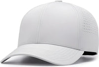 Pacific Headwear P413 Lightweight Perforated Snapback - Silver - Silver / 7’’ - 7 7/8’’