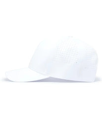 Pacific Headwear P413 Lightweight Perforated Snapback - White - White / 7’’ - 7 7/8’’