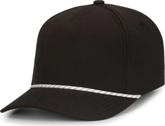 Pacific Headwear P421 Weekender Cap - Black White Black - Black White / 7’’ 7 7/8’’