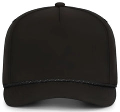 Pacific Headwear P421 Weekender Cap - Black Black White - Black White / 7’’ 7 7/8’’