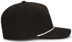 Pacific Headwear P421 Weekender Cap - Black White Black - Black White / 7’’ 7 7/8’’