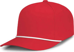 Pacific Headwear P421 Weekender Cap - Red White - Red White / 7’’ 7 7/8’’