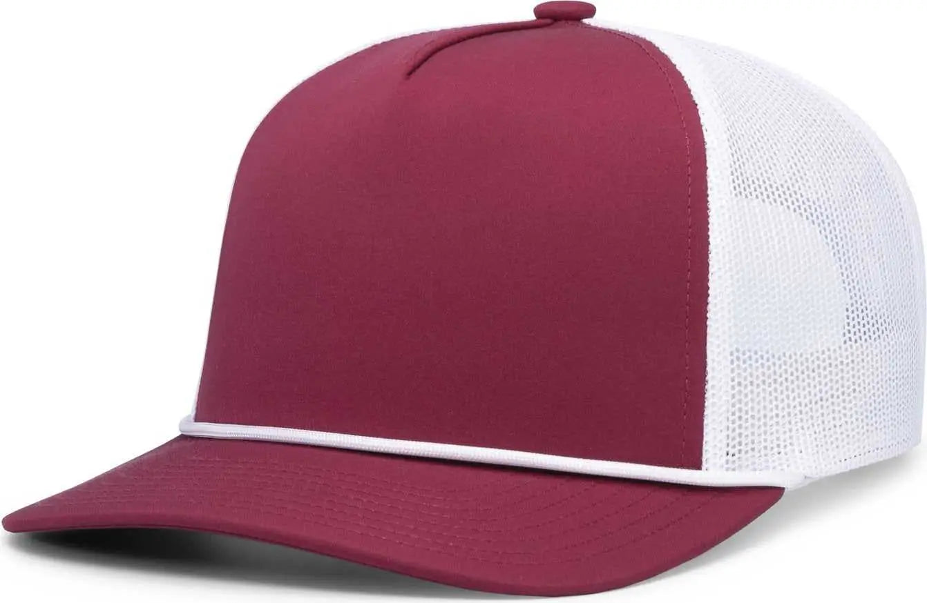 Pacific Headwear P423 Weekender Trucker Cap - Berry White Berry - Cardinal White / 7’’ 7 7/8’’