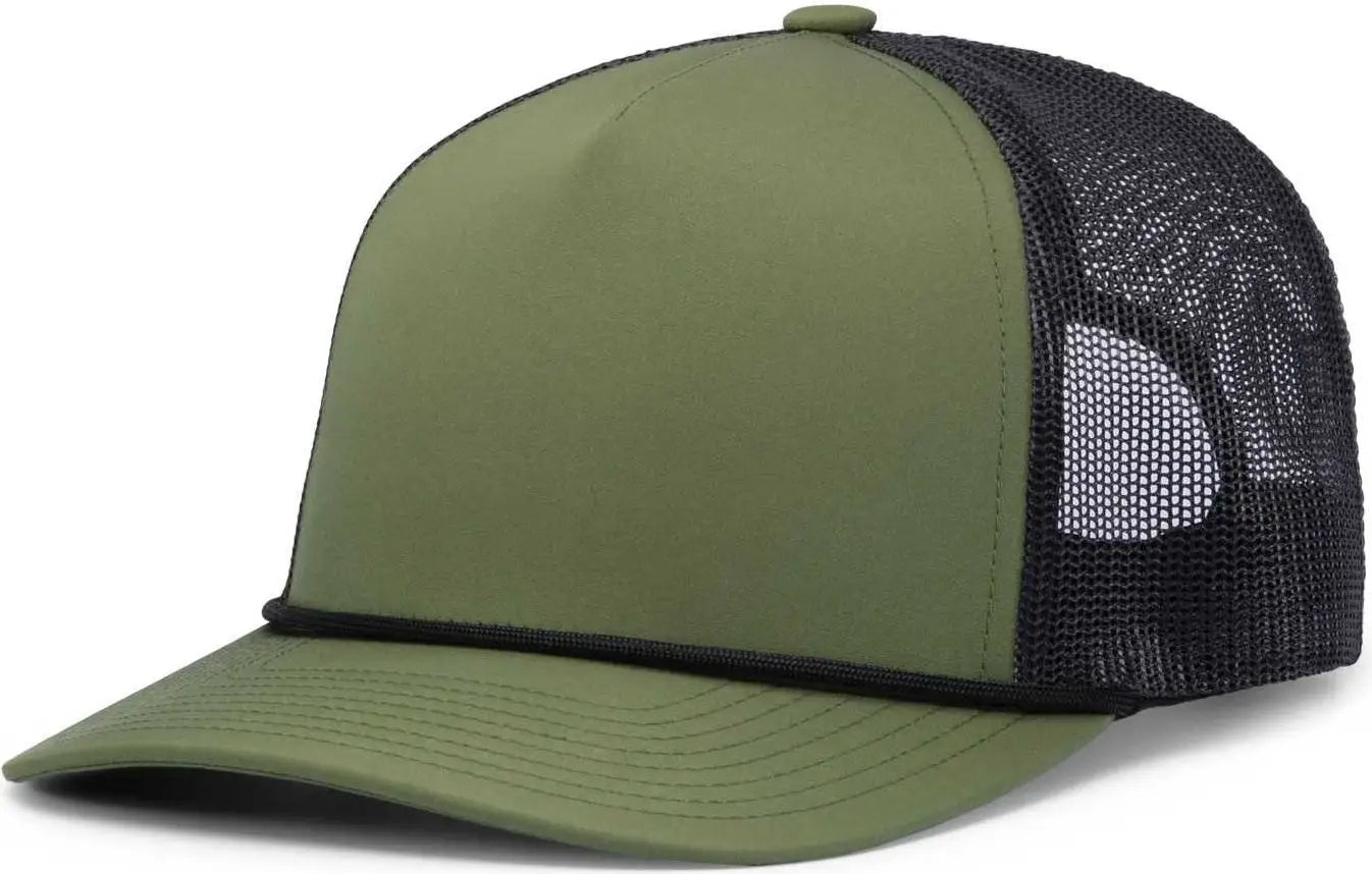 Pacific Headwear P423 Weekender Trucker Cap - Moss Lt Charcoal Moss - Moss Lt Charcoal Moss / 7’’ - 7 7/8’’