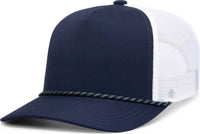 Pacific Headwear P423 Weekender Trucker Cap - Navy White Navy - Navy White / 7’’ 7 7/8’’
