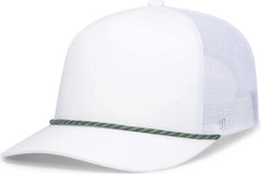Pacific Headwear P423 Weekender Trucker Cap - White Ginko - White / 7’’ 7 7/8’’