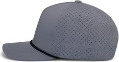Pacific Headwear P424 Weekender Perforated Snapback Cap - Graphite Black - Dark Gray Black / 7’’ 7 7/8’’