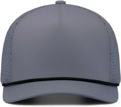Pacific Headwear P424 Weekender Perforated Snapback Cap - Graphite Black - Dark Gray Black / 7’’ 7 7/8’’