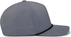 Pacific Headwear P424 Weekender Perforated Snapback Cap - Graphite Black - Dark Gray Black / 7’’ 7 7/8’’