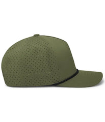 Pacific Headwear P424 Weekender Perforated Snapback Cap - Moss Blk - Olive / 7’’ 7 7/8’’