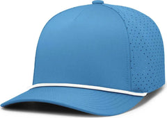 Pacific Headwear P424 Weekender Perforated Snapback Cap - Ocean Blue White - Blue White / 7’’ 7 7/8’’