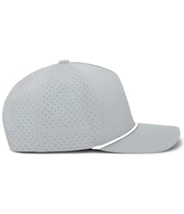 Pacific Headwear P424 Weekender Perforated Snapback Cap - Silver White - Silver White / 7’’ - 7 7/8’’
