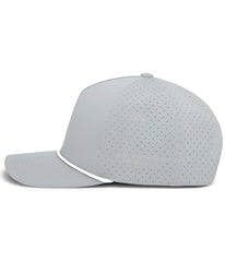 Pacific Headwear P424 Weekender Perforated Snapback Cap - Silver White - Silver White / 7’’ - 7 7/8’’