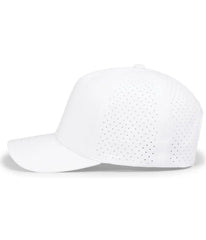 Pacific Headwear P424 Weekender Perforated Snapback Cap - White - White / 7’’ - 7 7/8’’
