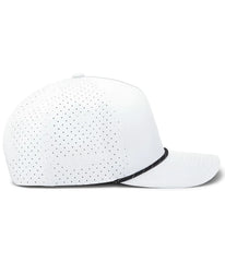 Pacific Headwear P424 Weekender Perforated Snapback Cap - White Black White - White Black White / 7’’ - 7 7/8’’