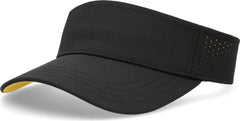 Pacific Headwear P500 Perforated Coolcore Visor - Black Gold - Black Gold / 7’’ - 7 7/8’’