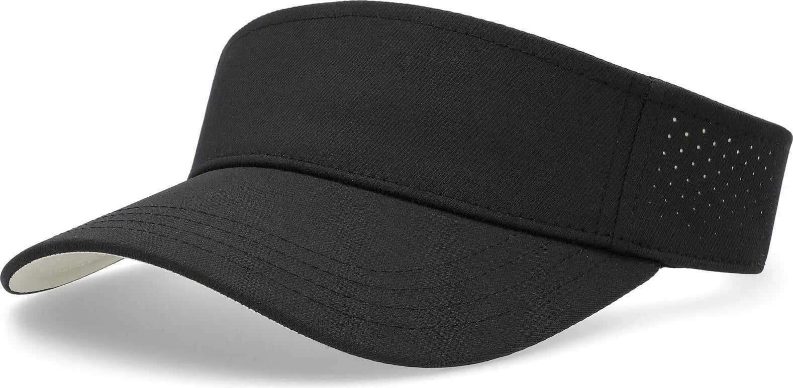 Pacific Headwear P500 Perforated Coolcore Visor - Black Vegas Gold - Black Vegas Gold / 7’’ - 7 7/8’’