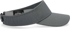 Pacific Headwear P500 Perforated Coolcore Visor - Graphite White - Graphite White / 7’’ - 7 7/8’’