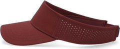 Pacific Headwear P500 Perforated Coolcore Visor - Maroon White - Maroon White / 7’’ - 7 7/8’’