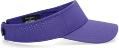 Pacific Headwear P500 Perforated Coolcore Visor - Purple White - Purple White / 7’’ - 7 7/8’’