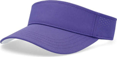 Pacific Headwear P500 Perforated Coolcore Visor - Purple White - Purple White / 7’’ - 7 7/8’’