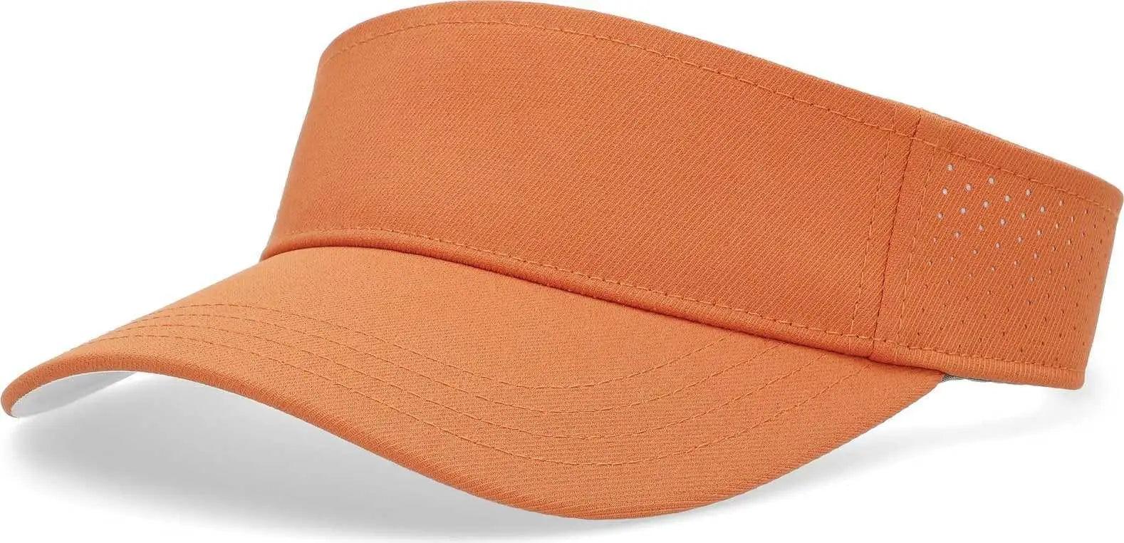 Pacific Headwear P500 Perforated Coolcore Visor - Texas Orange White - Texas Orange White / 7’’ - 7 7/8’’