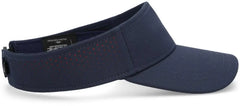 Pacific Headwear P500 Perforated Visor Powered By Coolcore - Navy Red - Navy Red / 7’’ - 7 7/8’’