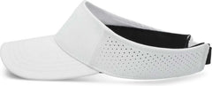 Pacific Headwear P500 Perforated Visor Powered By Coolcore - White Black - White Black / 7’’ - 7 7/8’’