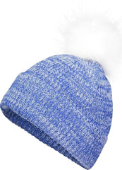 Pacific Headwear P604K Faux Fur Pom Beanie - Royal White - Royal White / 7’’ - 7 7/8’’