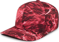Pacific Headwear P680 MOSSY OAK GUIDE CAP - Crimson Mo Elements - Crimson Mo Elements / 7’’ - 7 7/8’’