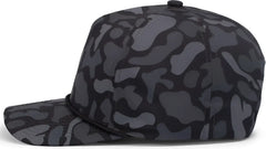 Pacific Headwear P685 Duck Camo 5-Panel Trucker Cap - Blackout - Blackout / 7’’ - 7 7/8’’