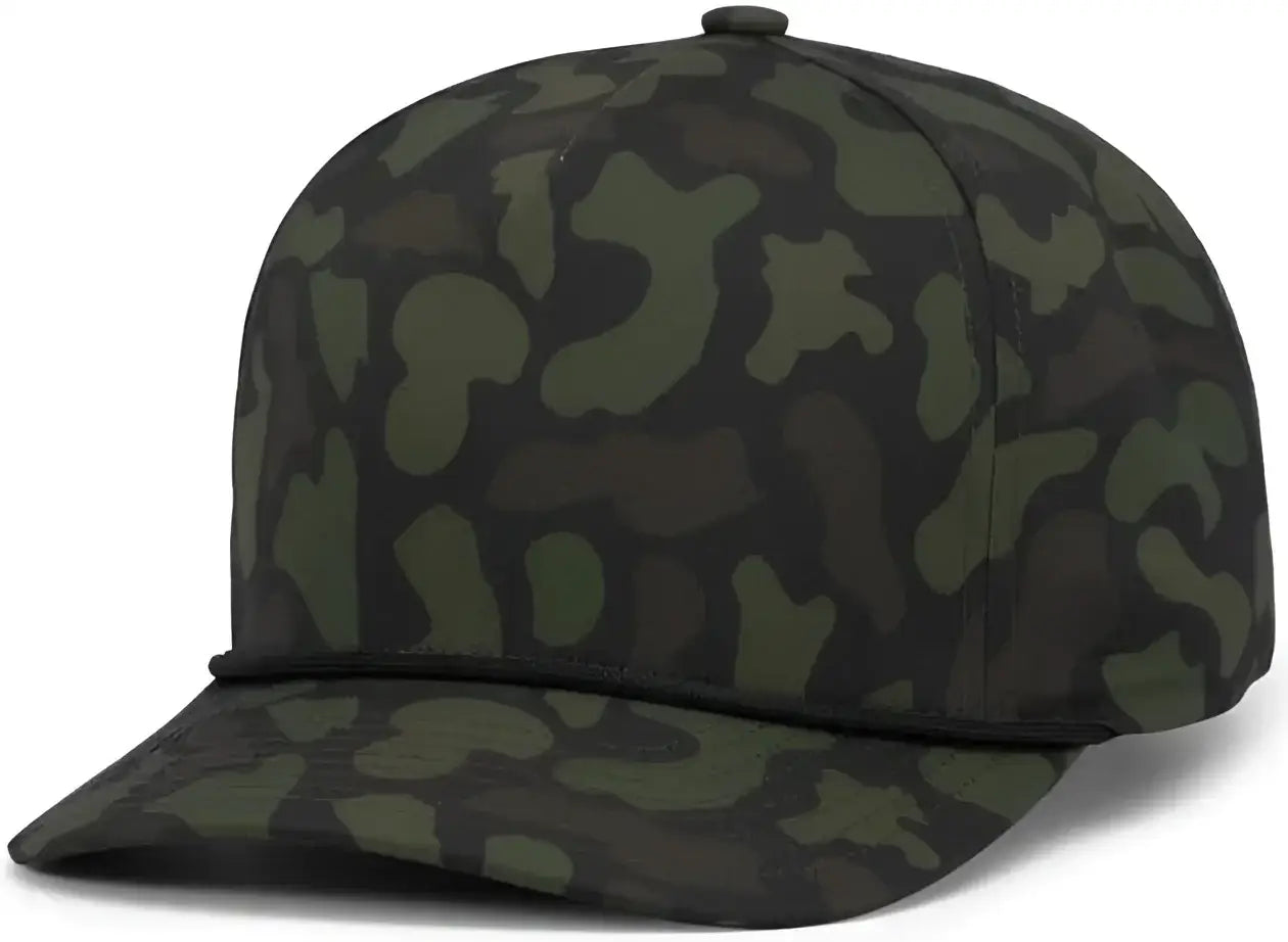 Pacific Headwear P685 Duck Camo 5-Panel Trucker Cap - Charcoal Woodland - Charcoal / 7’’ - 7 7/8’’