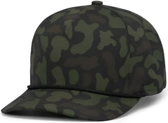 Pacific Headwear P685 Duck Camo 5-Panel Trucker Cap - Charcoal Woodland - Charcoal / 7’’ - 7 7/8’’
