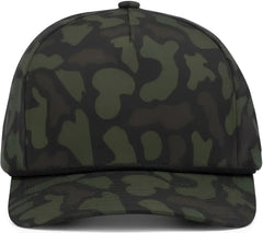 Pacific Headwear P685 Duck Camo 5-Panel Trucker Cap - Charcoal Woodland - Charcoal / 7’’ - 7 7/8’’