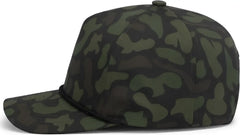 Pacific Headwear P685 Duck Camo 5-Panel Trucker Cap - Charcoal Woodland - Charcoal / 7’’ - 7 7/8’’