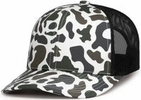 Pacific Headwear P686 Duck Camo Trucker Snapback Cap - Timberline Lt Charcoal Timberline - Timberline Lt Charcoal