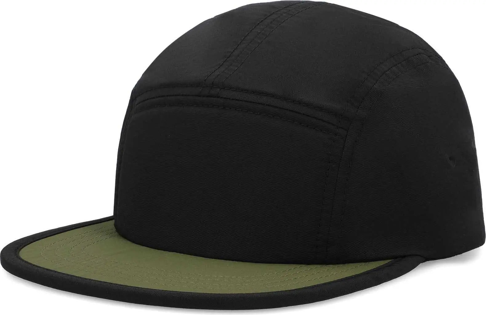 Pacific Headwear P781 Packable Camper Cap - Black Loden - Black Dark Gray / 7’’ - 7 7/8’’