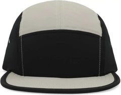 Pacific Headwear P781 Packable Camper Cap - Black Silver - Black Light Gray / 7’’ - 7 7/8’’