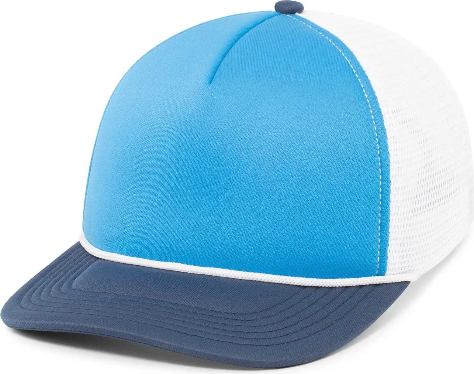 Pacific Headwear P782 Foamie Fresh Trucker Cap - Blue White Navy - Blue White / 7’’ - 7 7/8’’