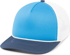 Pacific Headwear P782 Foamie Fresh Trucker Cap - Blue White Navy - Blue White / 7’’ - 7 7/8’’