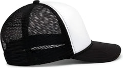 Pacific Headwear P782 Foamie Fresh Trucker Cap - White Black Black - White Black Black / 7’’ - 7 7/8’’