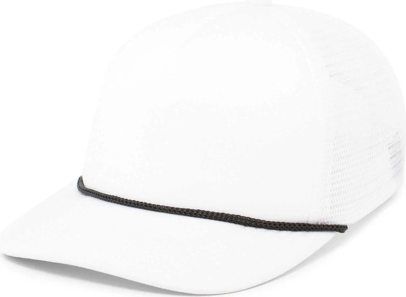 Pacific Headwear P782 Foamie Fresh Trucker Cap - White Black - White Black / 7’’ - 7 7/8’’